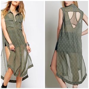 UO Sheer Cutout Tunic Duster
